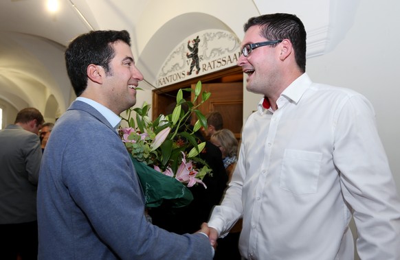 Andrea Caroni (l.) und David Zuberbühler.