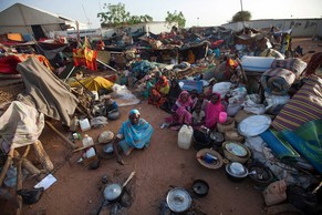 Flüchtlingslager in Darfur.