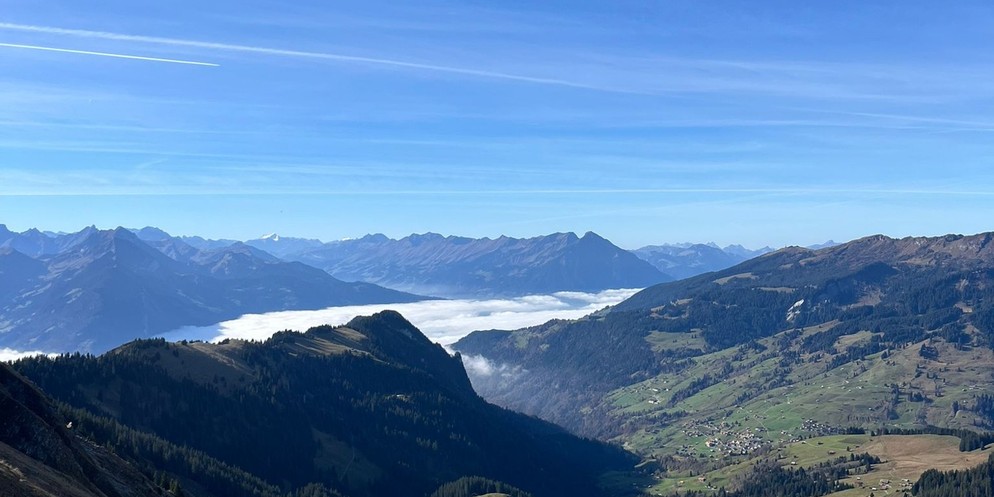 Auch die Wanderung beim Augstmatthorn führte am Wochenende über die Nebelgrenze.