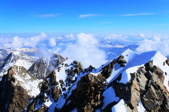 Der Piz Bernina in seiner vollen Pracht.&nbsp;