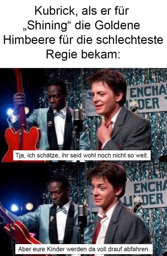 Zurück in die Zukunft Meme mit Stanley Kubrick.