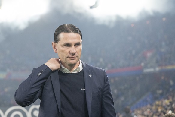 Trainer Gerardo Seoane von YB beim Super League Meisterschaftsspiel zwischen dem FC Basel und den BSC Young Boys vom Samstag, 4. April 2026 in Basel. (KEYSTONE/Urs Flueeler)