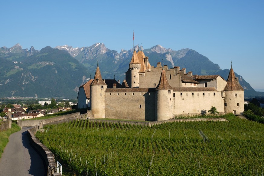Château d&#039;Aigle depuis le chemin de la Poya