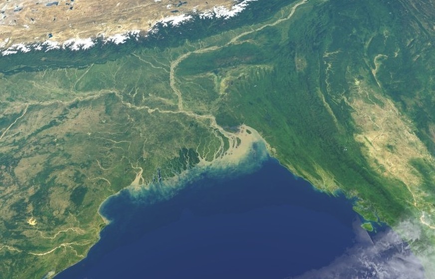 Ganges Delta from Space.

gangesdelta. flussmündung.