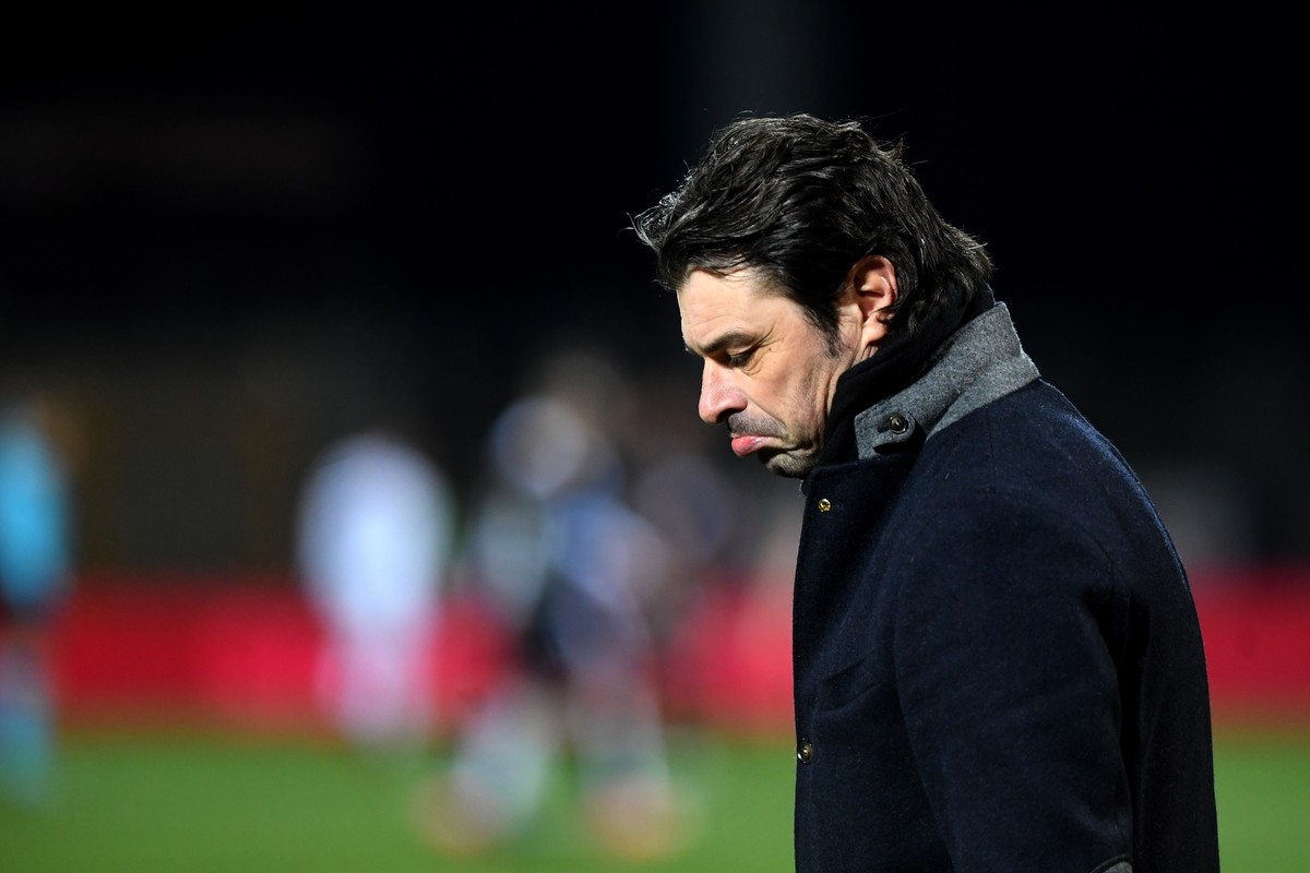 Basel's head coach Ciriaco Sforza reacts after the Super League soccer match between FC Lugano and FC Basel, at the Cornaredo stadium in Lugano, on Saturday, 20 March 2021. (KEYSTONE/Ti-Press/Sam ...