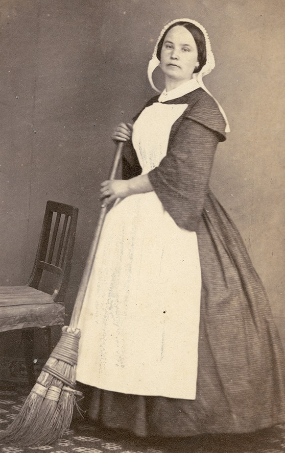 Zimmermädchen des Hotels Beaurivage, um 1865.