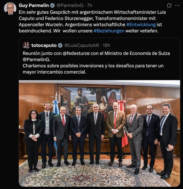 Guy Parmelin Argentina Argentinien Buenos Aires Mercosur