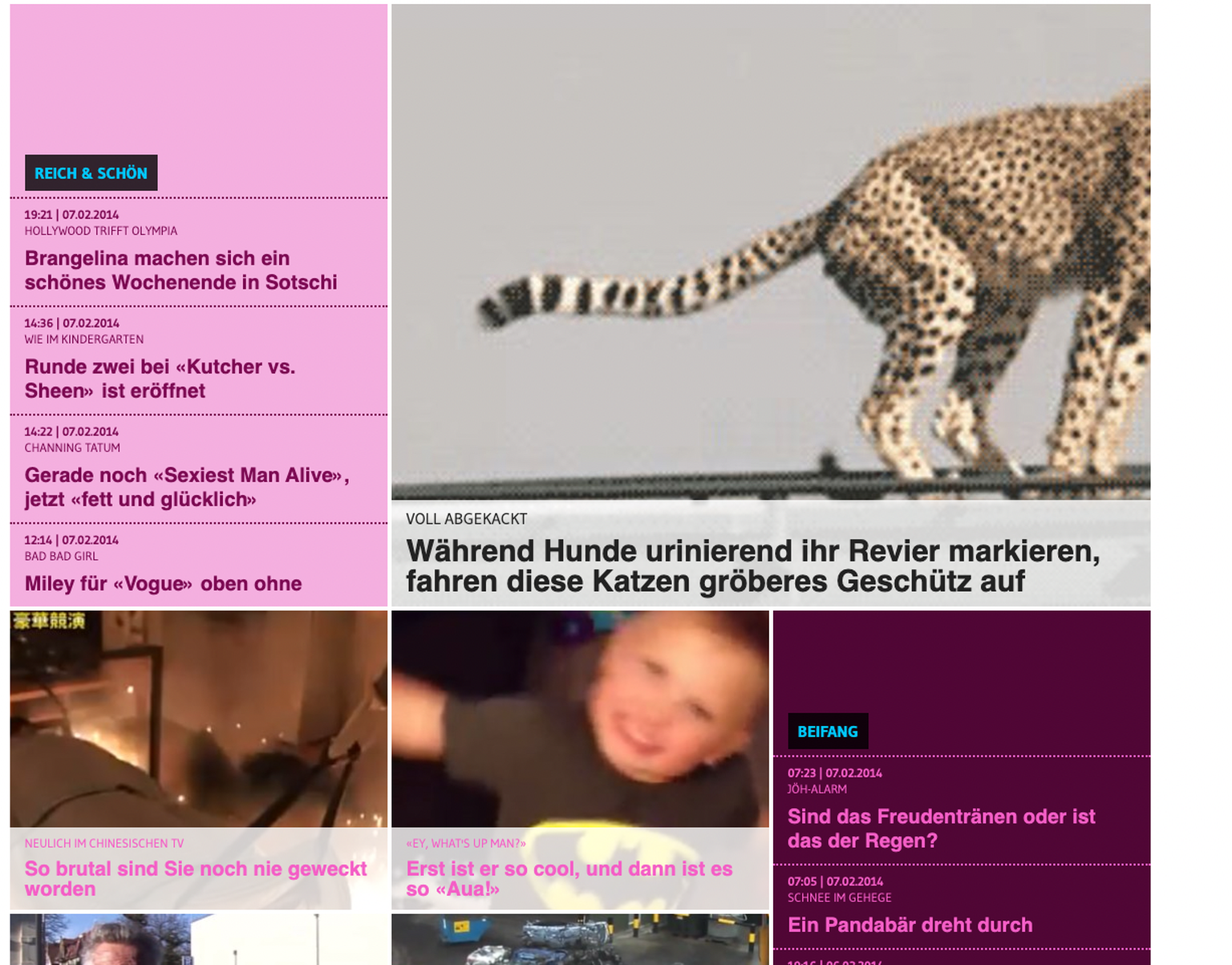 Screenshots watson Front 8. Februar 2014
