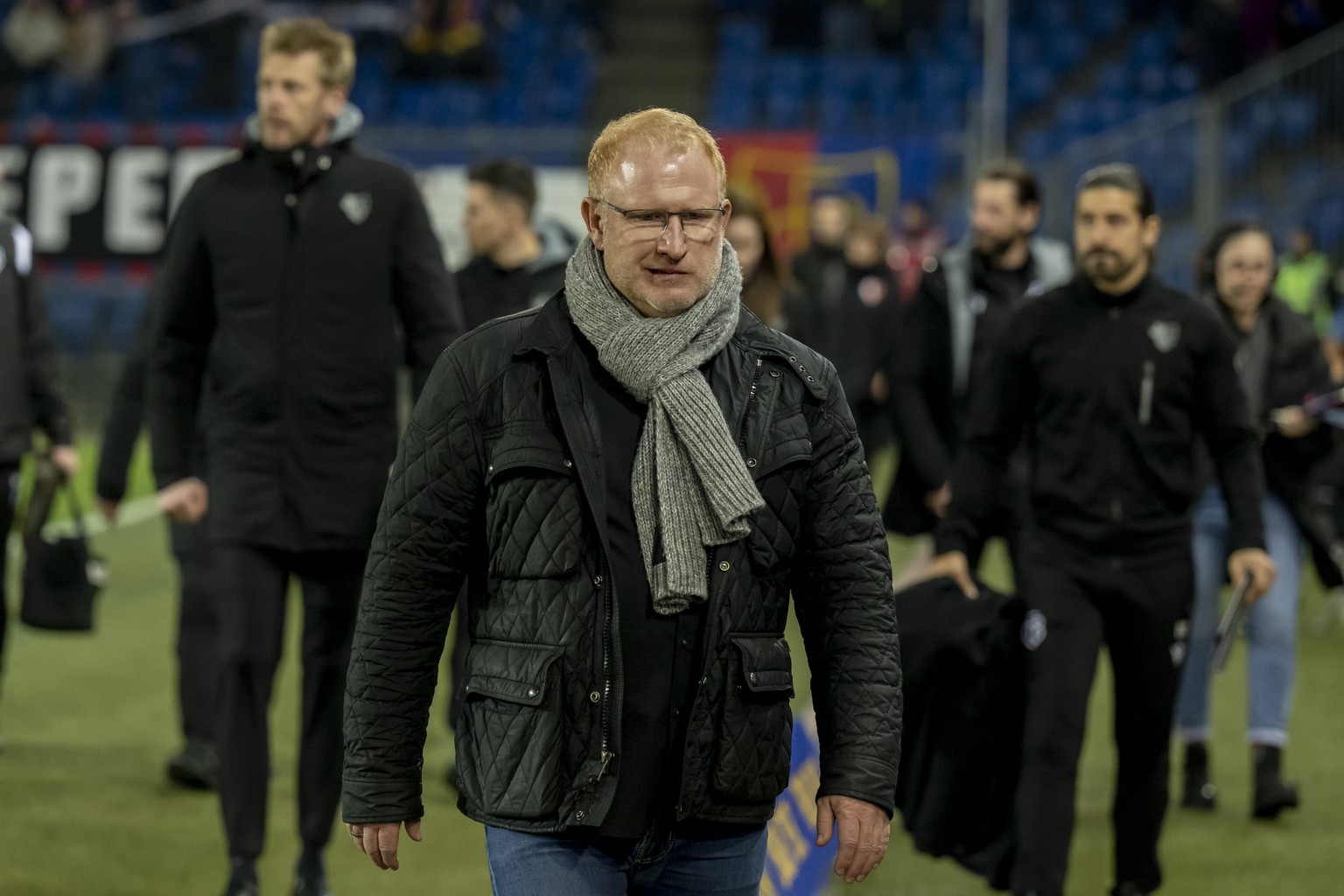 Basels Cheftrainer Heiko Vogel vor dem Fussball Meisterschaftsspiel der Super League zwischen dem FC Basel 1893 und dem FC Sion im Stadion St. Jakob-Park in Basel, am Samstag, 11. Februar 2023. (KEYST ...