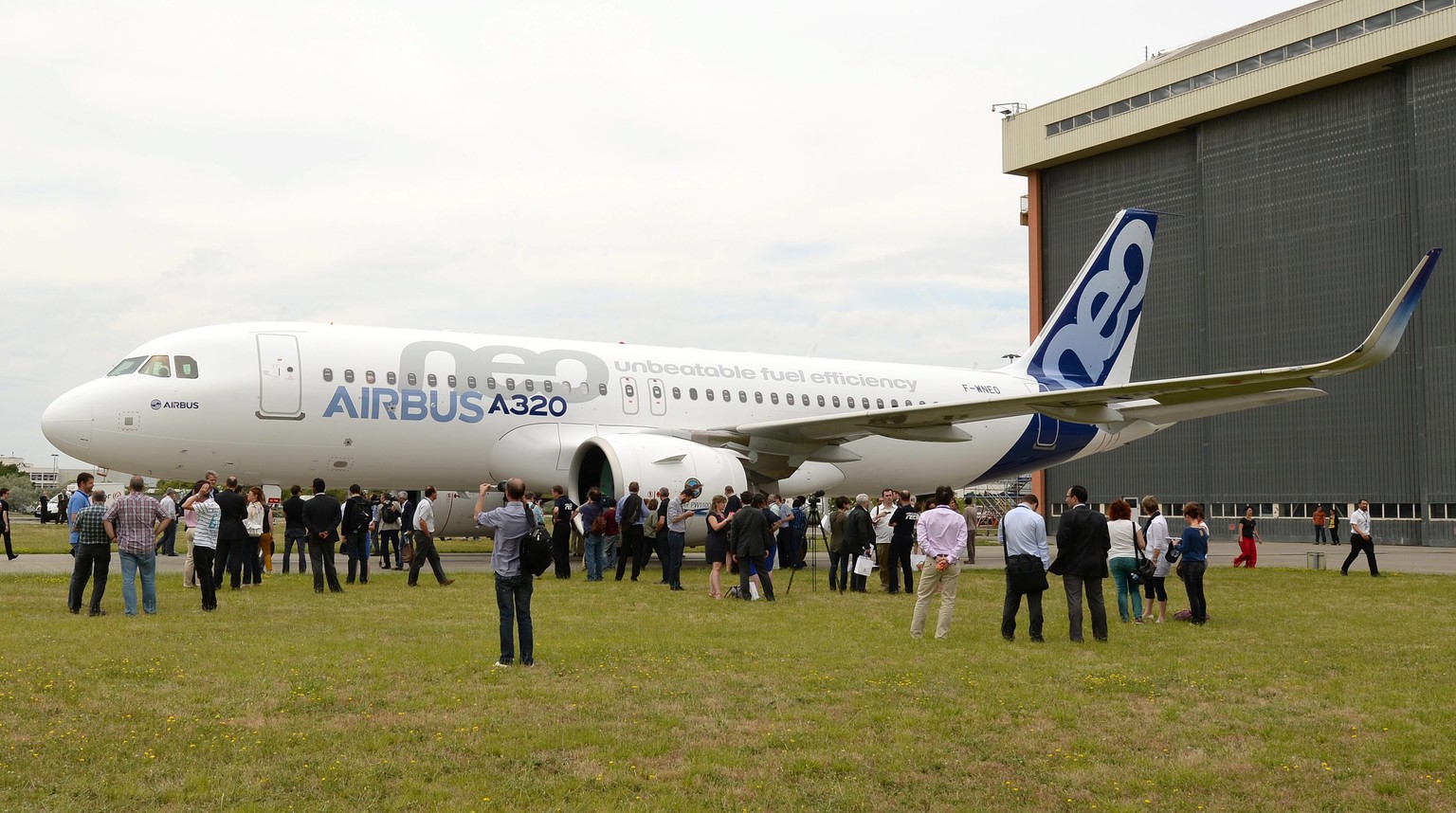 Präsentation des Airbus A320neo im Juli in Toulouse: 15 dieser Maschinen werden in Bälde unter Schweizer Flagge fliegen.