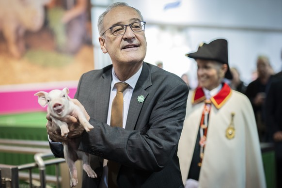 <p>Bundespräsident Guy Parmelin eröffnet in seinem letzten Amtsjahr als Bundesrat die 83. Olma in St. Gallen.</p>