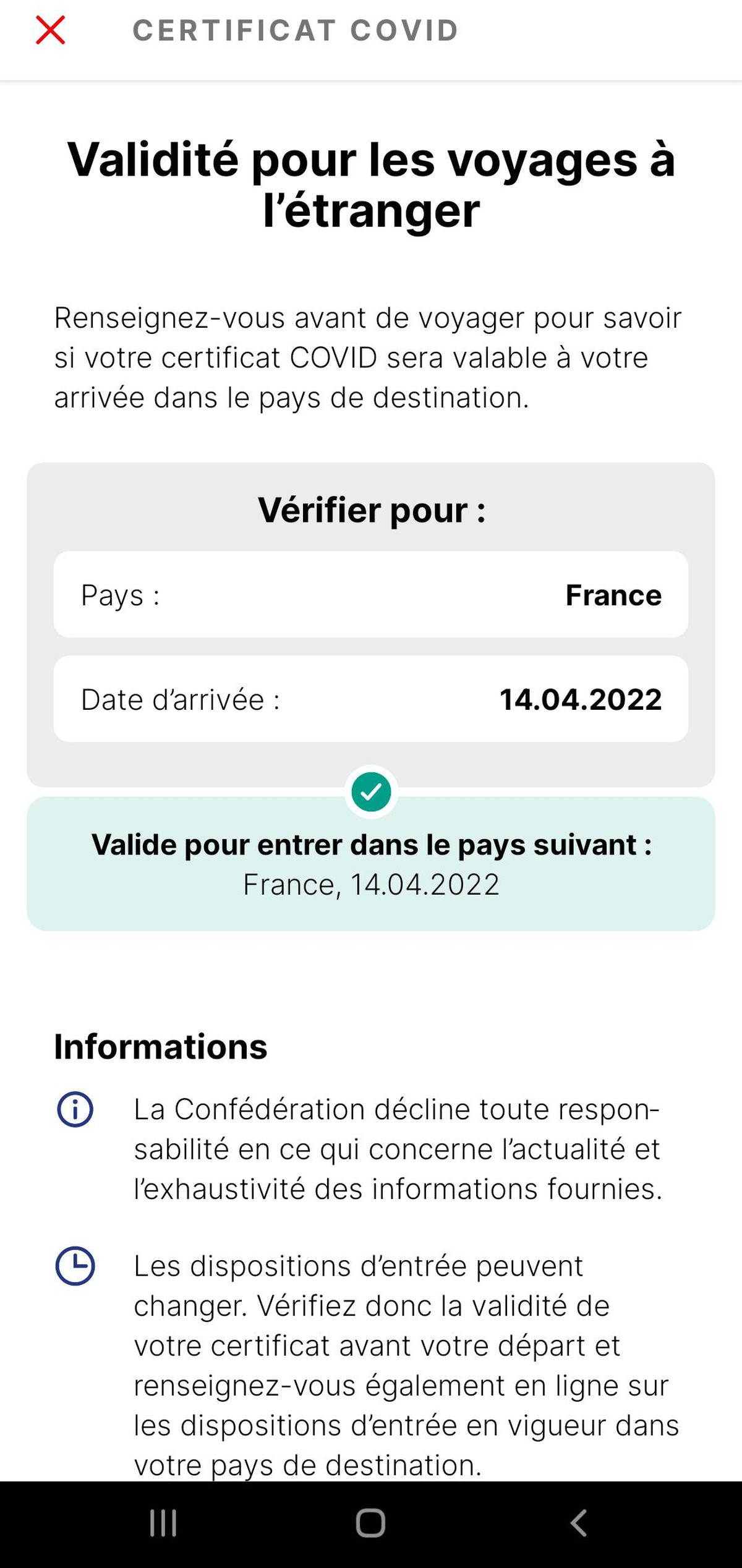 L'application Covid Cert s'adapte aux voyageurs