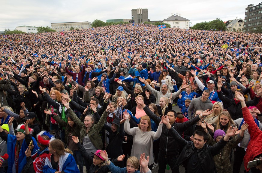 Adlerhügel in Reykjavik: Heute werden 20'000 Fans erwartet.