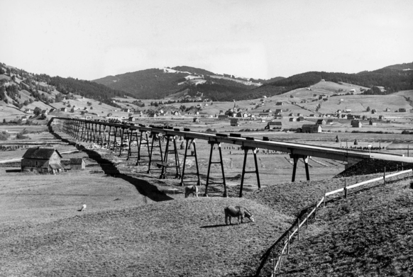 Im Hochtal von Einsiedeln entstand der Sihlsee. 1937 wurde das Tal geflutet.
