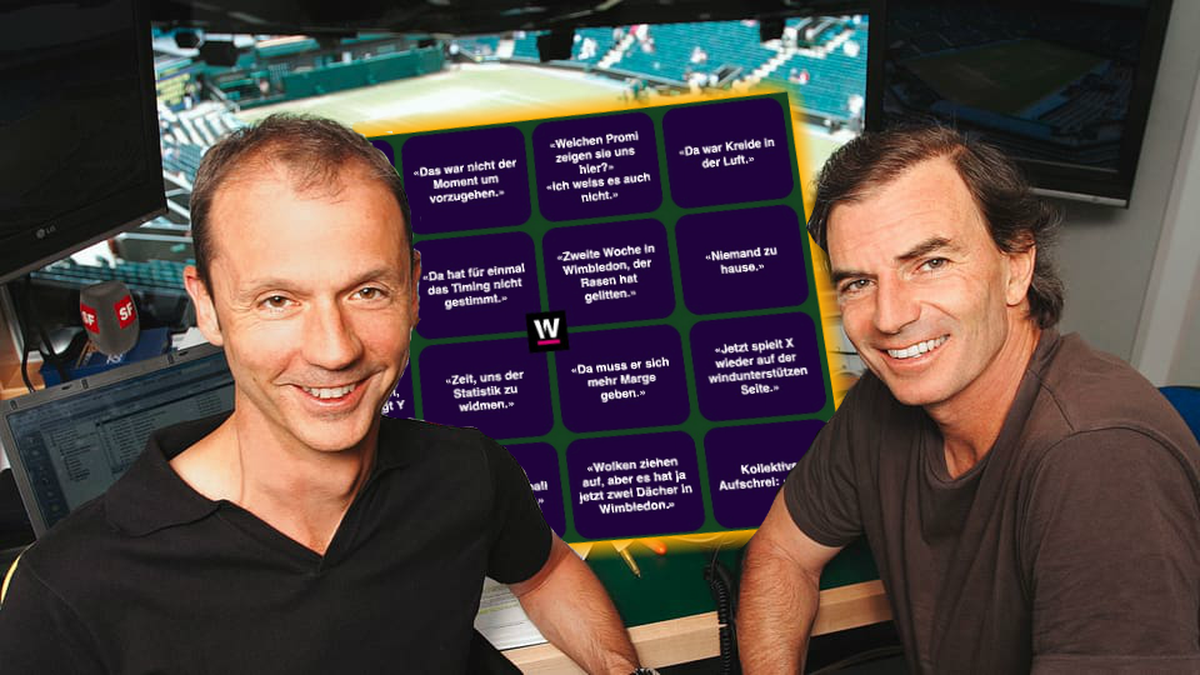 Wimbledon Bullshit-Bingo mit Sprüchen von Stefan Bürer und Heinz Günthardt