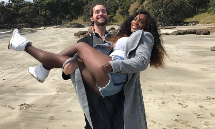 Serena Williams mit ihrem Mann