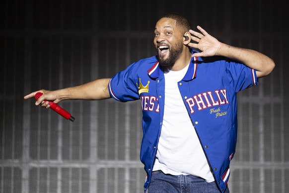 U.S. actor and hiphop singer Will Smith performs on the Main Stage, at the 42th Gurtenfestival edition, in Bern, Schweiz, Saturday, July 19, 2025. The open air music festival runs from 16 to 19 July.  ...