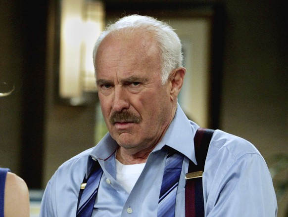 FILE - Dabney Coleman appears on the set of &quot;Courting Alex&quot; at Warner Bros. studios in Burbank, Calif., on Jan. 25, 2006. Coleman, the mustachioed character actor who specialized in smarmy v ...
