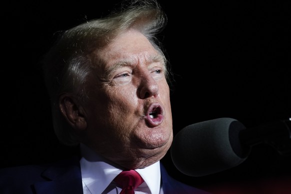 Former President Donald Trump speaks at a rally Friday, Aug. 5, 2022, in Waukesha, Wis. (AP Photo/Morry Gash)