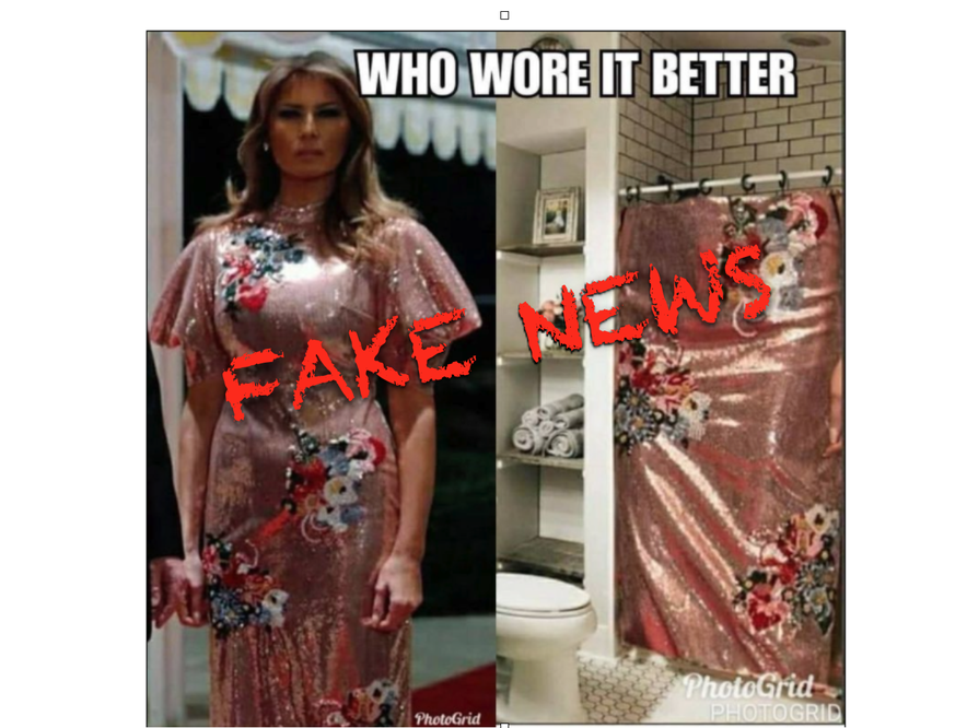 Melania Trumps Kleid, das sie an Silvester trug, war keineswegs ein Duschvorhang.&nbsp;