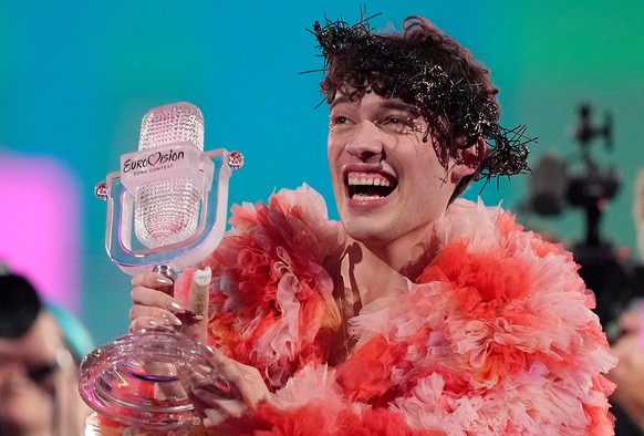 FILE - Nemo of Switzerland, celebrates after winning the Grand Final of the Eurovision Song Contest in Malmo, Sweden, on May 12, 2024. (AP Photo/Martin Meissner, File)
Eurovision Nemo