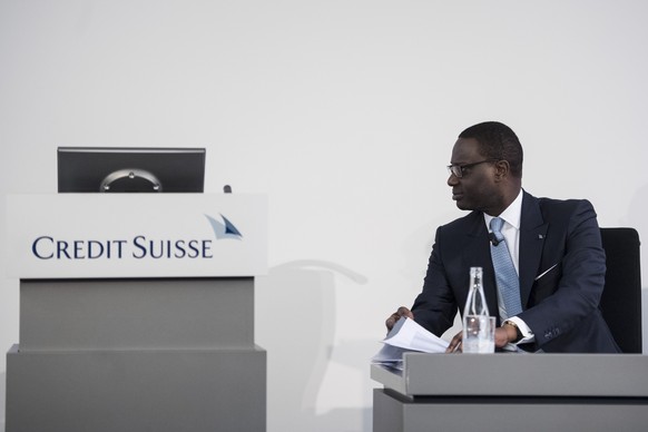 JAHRESRUECKBLICK 2016 - MAI - Tidjane Thiam, CEO of Swiss bank Credit Suisse, is pictured during a press conference in Zurich, Switzerland, Tuesday, May 10, 2016. Switzerland&amp;#x2019;s second-bigge ...