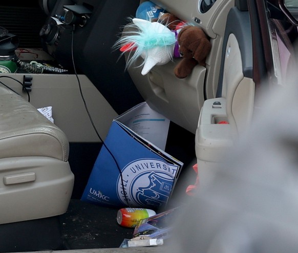 A deployed airbag and blood stains are seen in a crashed vehicle on at the scene of a shooting in Minneapolis on Wednesday, Jan. 7, 2026. (Ellen Schmidt/MinnPost via AP)
Immigration Enforcement Minnes ...