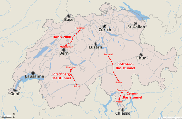 Hochgeschwindigkeits-Zugnetz der SBB