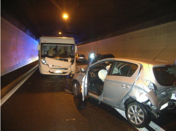 Der Unfall im Flüelertunnel.