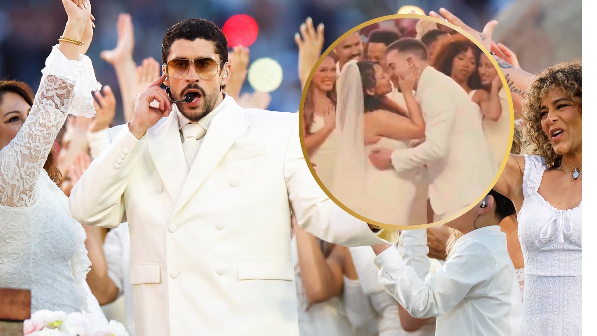 Un vrai mariage célébré en plein show de Bad Bunny