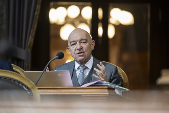 Daniel Jositsch, SP-ZH, aeussert sich zum Familiennachzug, an der Herbstsession der Eidgenoessischen Raete, am Dienstag, 10. September 2024 im Staenderat in Bern. (KEYSTONE/Alessandro della Valle)