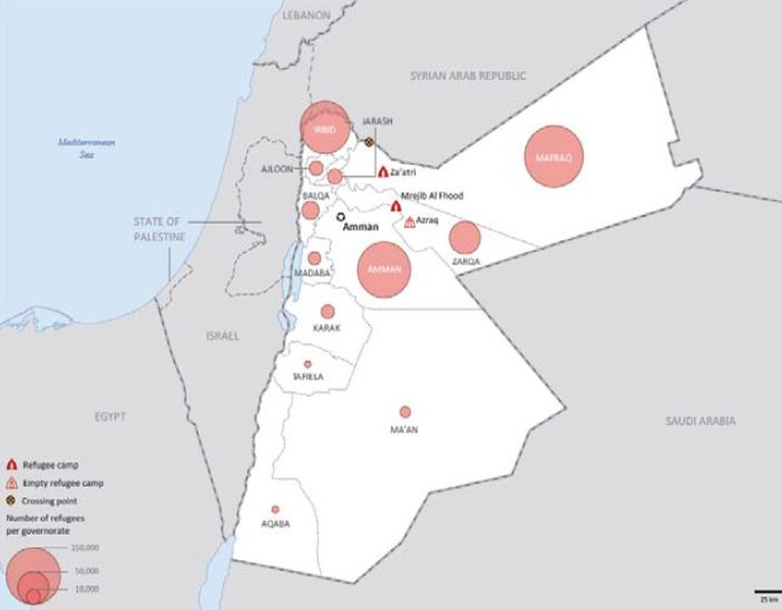 Syrische Flüchtlinge in Jordanien.