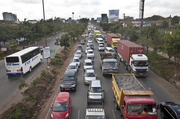 Uber stösst nicht nur auf Gegenliebe: Korso-Protest in Nairobi, Kenia.