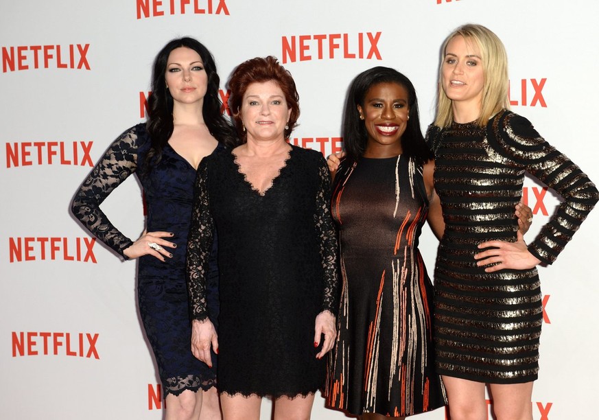 Die OITNB-Delegation: Laura Prepon, Kate Mulgrew, Uzo Aduba und Taylor Schilling (v.l.).