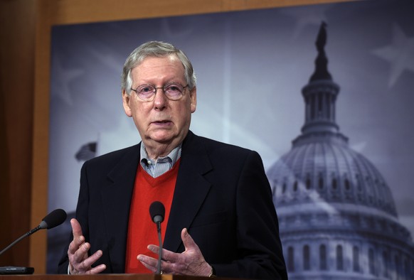 FILE - In this Dec. 12, 2016 file photo, Senate Majority Leader Mitch McConnell of Ky., speaks during a news conference on Capitol Hill in Washington. When President Donald Trump nominates a Supreme C ...