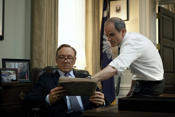 Netflix wirbt mit eigenen Serien wie «House of Cards».