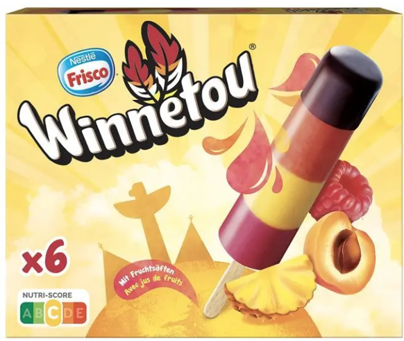 Die Winnetou-Glace im alten und im neuen Kleid.