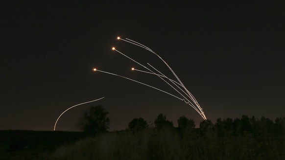 FILE - In this May 4, 2019 file photo, Israeli air defense system Iron Dome takes out rockets fired from Gaza near Sderot, Israel. The Israeli Defense Ministry said Tuesday, March 16, 2021 that the Ir ...