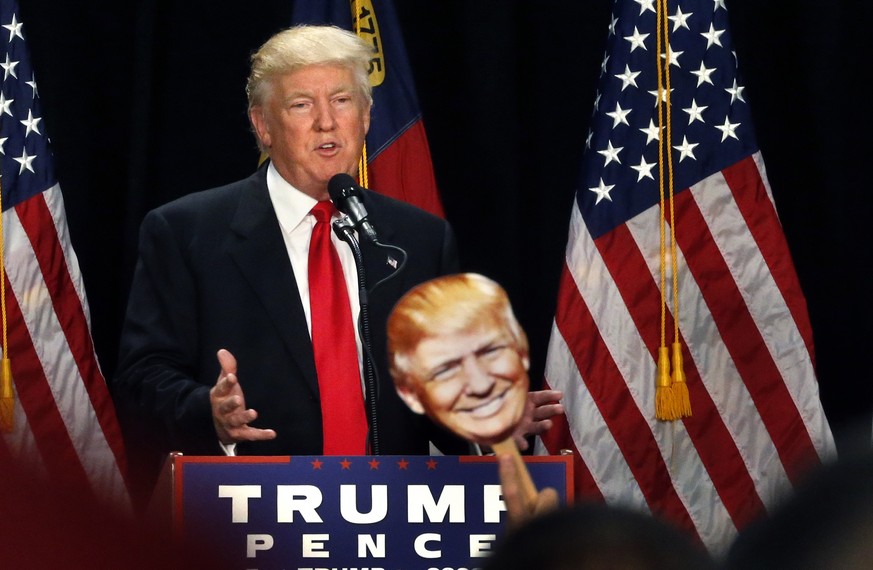 Republican presidential candidate Donald Trump delivers a campaign speech in Charlotte, N.C. Thursday, Aug. 18, 2016. (AP Photo/Gerald Herbert)