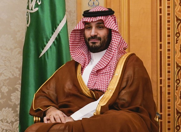 Saudi Crown Prince Mohammed bin Salman looks on as he meets U.S. Secretary of State Antony Blinken, not pictured, in Riyadh, Saudi Arabia, Wednesday Oct. 23, 2024. (Nathan Howard/Pool via AP)