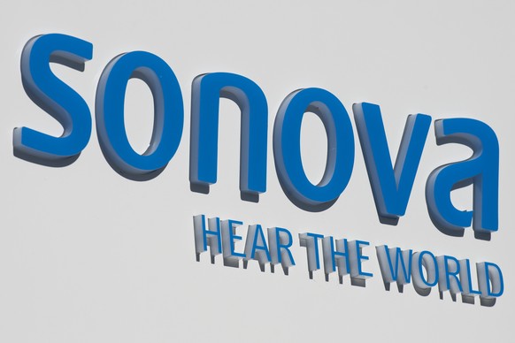ARCHIVE IMAGE FOR SONOVA'S HALF-YEAR BALANCE SHEET, ON MONDAY, NOVEMBER 16, 2020 - View of the logo of the company Sonova, taken on Tuesday, May 20, 2014 in Staefa.  Hearing aid manufacturer Sonova has...