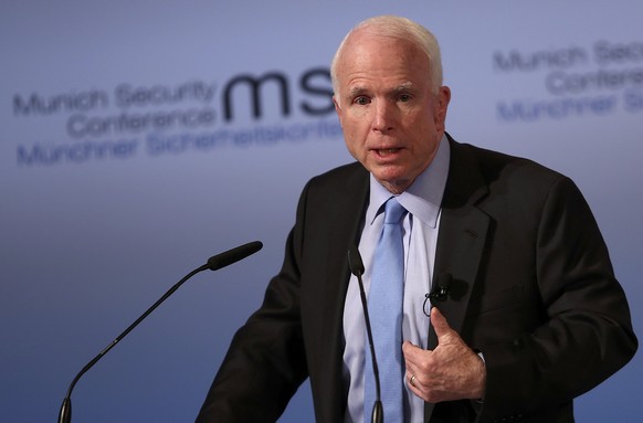 U.S. Senator John McCain speaks at the opening of the 53rd Munich Security Conference in Munich, Germany, February 17, 2017. REUTERS/Michael Dalder