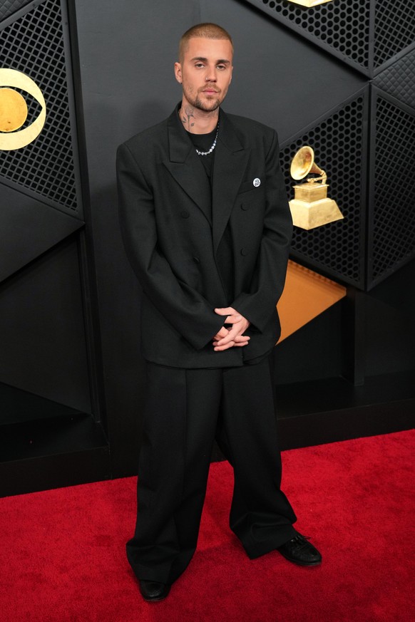 Justin Bieber arrives at the 68th annual Grammy Awards on Sunday, Feb. 1, 2026, in Los Angeles. (Photo by Jordan Strauss/Invision/AP)
Justin Bieber