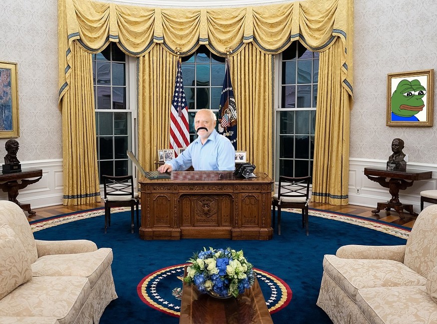 HIDE THE PAIN HAROLD OVAL OFFICE PICDUMP