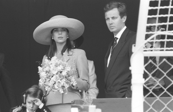 Prinzessin Caroline von Monaco mit Ehemann Stefano Casiragi und Sohn Andrea 05/89