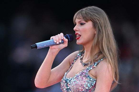 epa11159684 American singer-songwriter Taylor Swift performs during the first night of The Eras Tour in Australia at the Melbourne Cricket Ground, Melbourne, Australia, February 16, 2024. Taylor Swift & ...