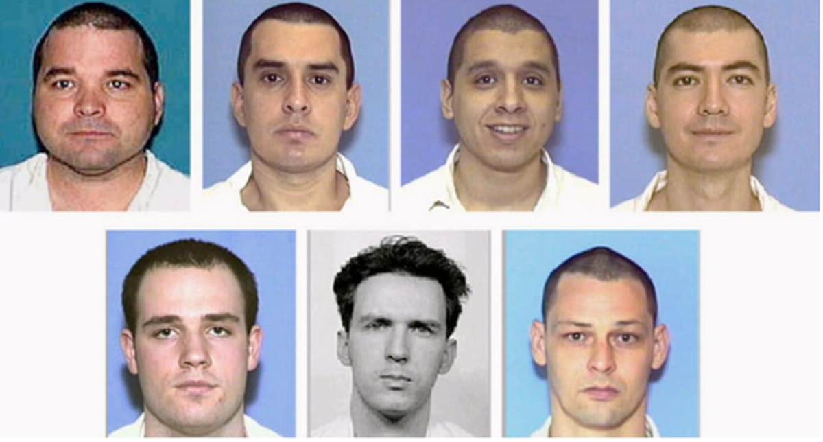 George Rivas, Joseph Garcia, Michael Rodriguez, Donald Newbury, Patrick Murphy, Larry Harper und Randy Halprin.