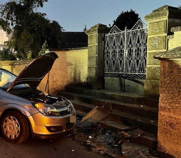 Das Auto am Unfallort.