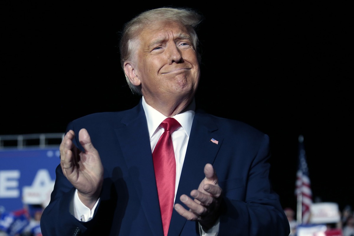 Former President Donald Trump holds a rally Friday, Sept. 23, 2022, in Wilmington, N.C. (AP Photo/Chris Seward)