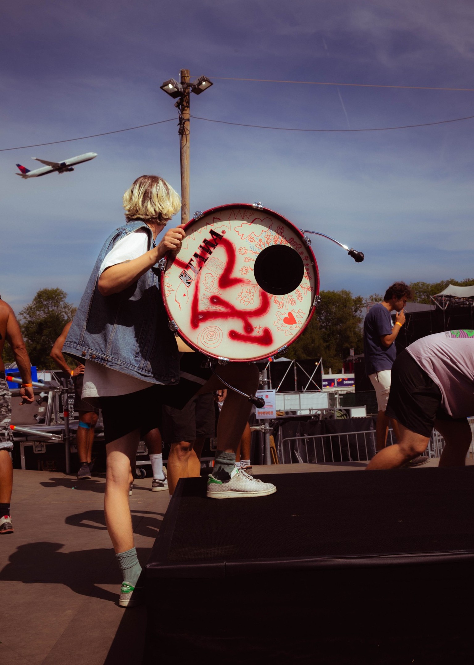 Backstage am Zürich Openair mit Benjamin Amaru und seiner Band.